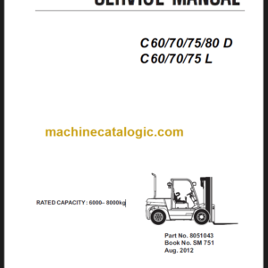 CLARK 80 D C 60 70 75L SERVICE MANUAL