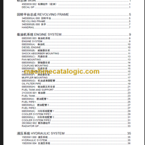 LIUGONG CLG922LC III PARTS CATALOG