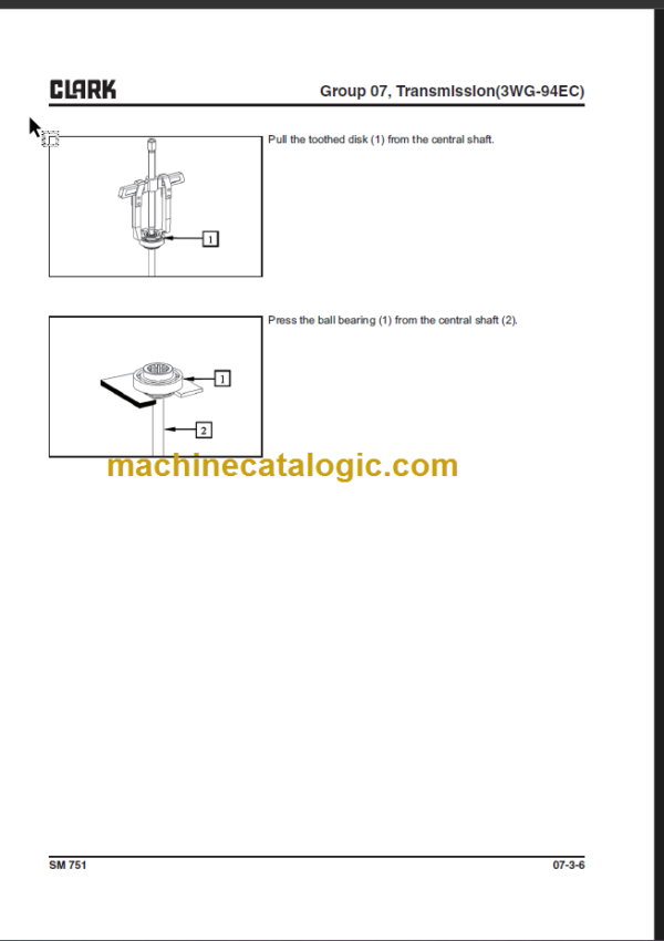 CLARK 80 D C 60 70 75L SERVICE MANUAL