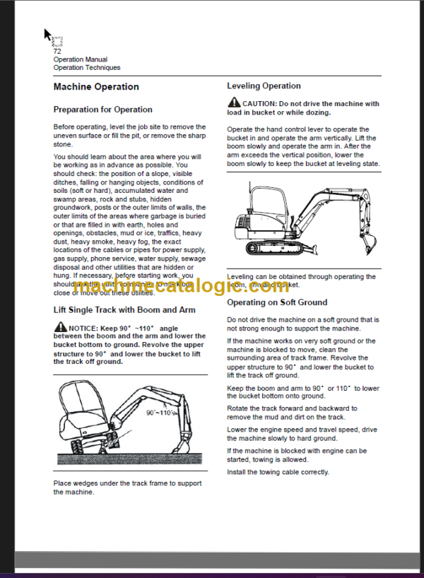 CLG835II (62F0018) OPERATION MANUAL