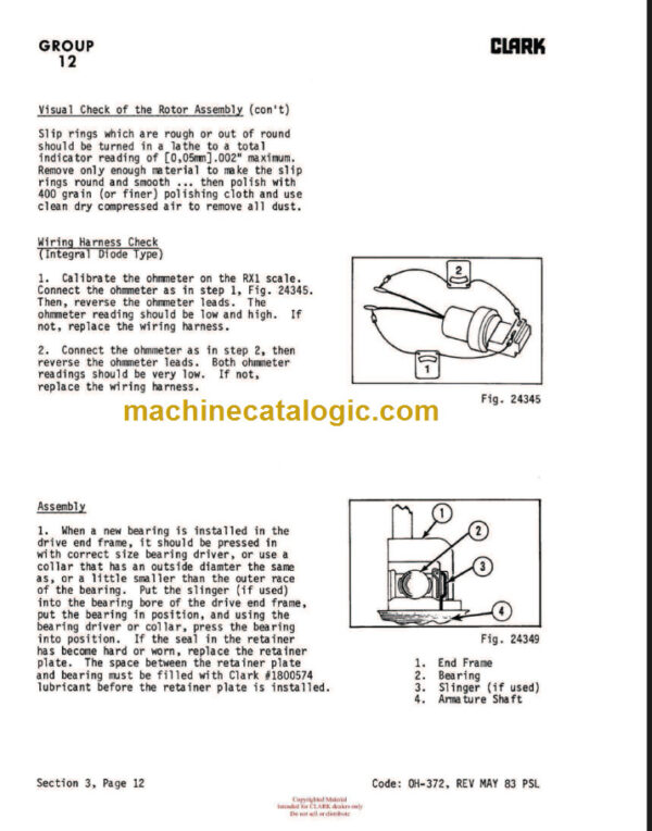 CLARK C339 C500 OVERHAUL MANUAL