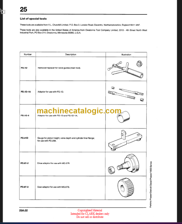 CLARK CMP50 60 70 SERVICE MANUAL