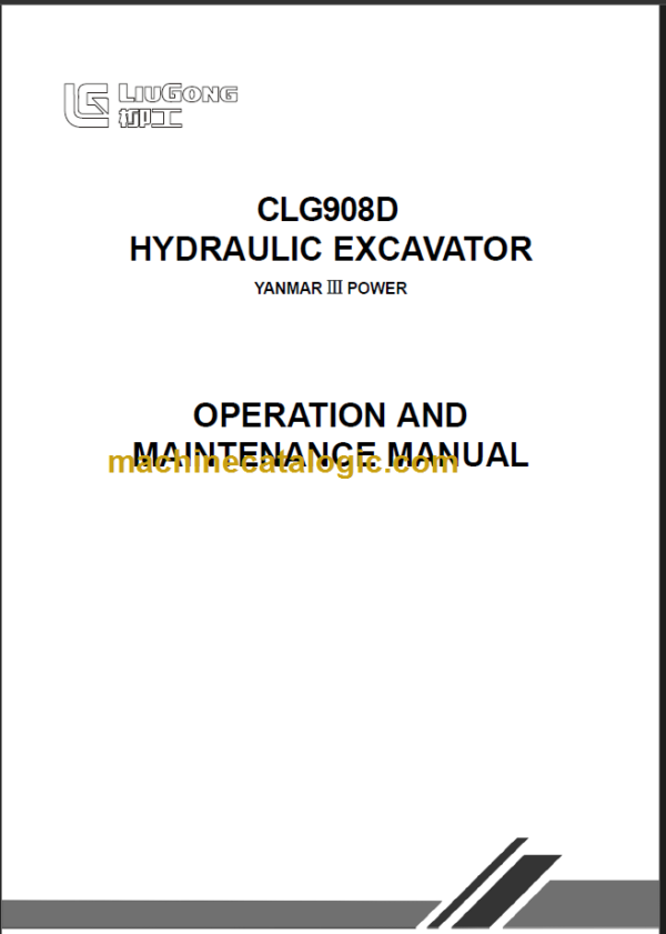 CLG908D III OPERATION MANUAL