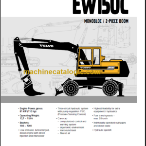 VOLVO EW150C EXCAVATOR SERVICE REPAIR MANUAL