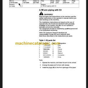 Volvo EC140B LC Excavator Operators Manual