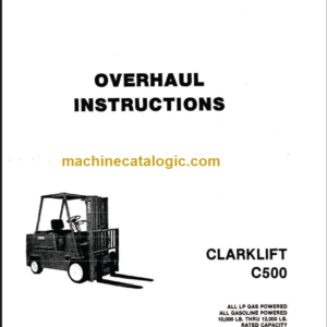 CLARKLIFT C500 (OH-430) Overhaul Manual