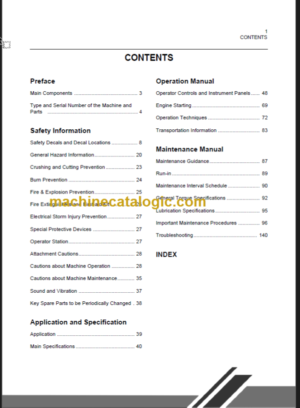 CLG908D III OPERATION MANUAL