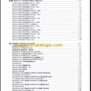 LIUGONG CPC(D)20-25 PARTS MANUAL