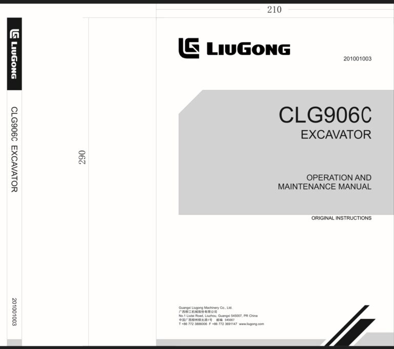 Liugong Service – Parts – Operation Manual PDF Set 8.72 GB