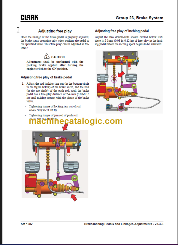 CLARK S20 25 30 35D SERVICE MANUAL