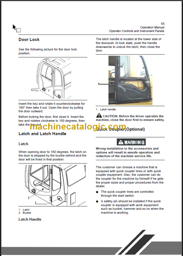 CLG908D III OPERATION MANUAL