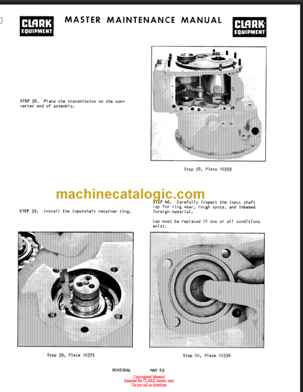 CLARK C500 OVERHAUL INSTRUCTIONS