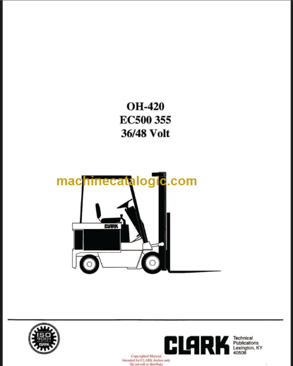 CLARK EC500 355 (OH-420) Overhaul Manual