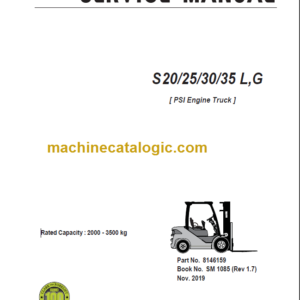 CLARK S20 25 30 35 L G SERVICE MANUAL