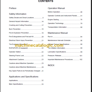 LIUGONG CLG418 OPERATION MANUAL