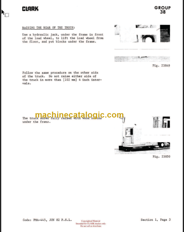 CLARK PMA-445 ST254 PLANNED MAINTENANCE