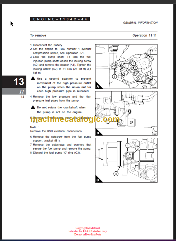 CLARK SF50 CMP50 75sD L SERVICE MANUAL