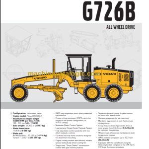 VOLVO G726B MOTOR GRADER SERVICE REPAIR MANUAL