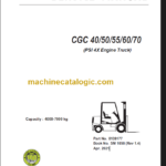 CLARK CGC 40 50 55 60 70 SERVICE MANUAL