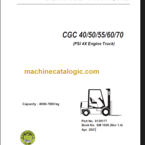 CLARK CGC 40 50 55 60 70 SERVICE MANUAL