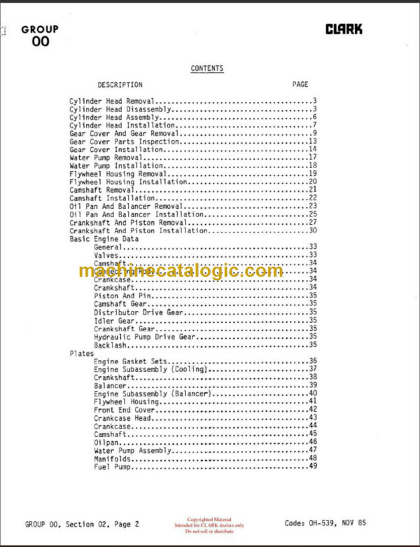 CLARK C500 915 (OH-544) Overhaul Manual