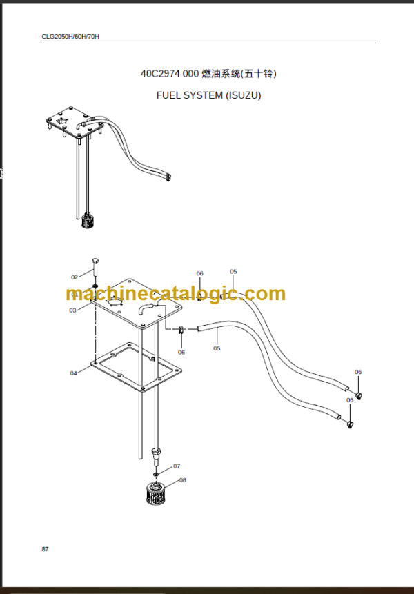 CLG2050H 60H 70H PARTS MANUAL