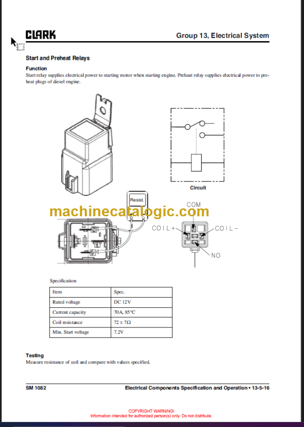 CLARK S20 25 30 35D SERVICE MANUAL 2020