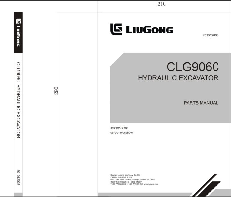 Liugong Service – Parts – Operation Manual PDF Set 8.72 GB