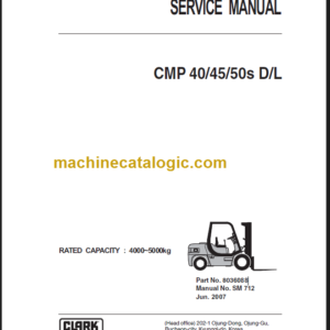 CLARK CMP40 45 50s D L SERVICE MANUAL