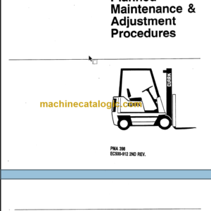 CLARK EC500-912 2ND REV PLANNED MAINTENANCE