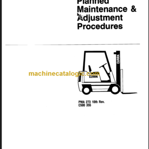 CLARK PMA 27310th REVC500 355 SERVICE MANUAL