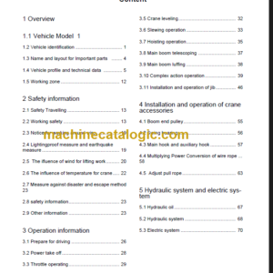 CLG TC250 OPERATION MANUAL