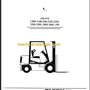 CLARK C500 Y180 200 225S 225L SERVICE MANUAL