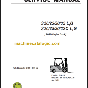 CLARK S20 25 30 35L G S20 25 30 32 L G SERVICE MANUAL