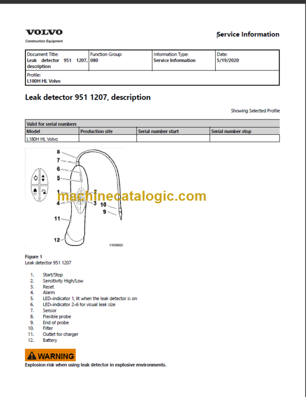 Volvo L180H HL Wheel Loader Service Repair Manual