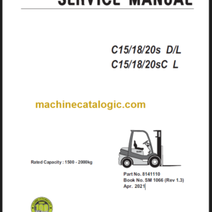 CLARK C15 18 20 D L SERVICE MANUAL