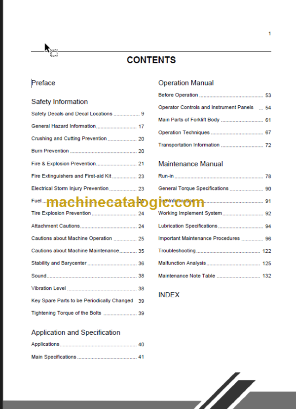 CLG 2020H-25H OPERATION MANUAL