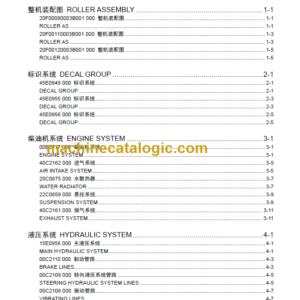 LIUGONG CLG 60 24-26-28 PARTS MANUAL