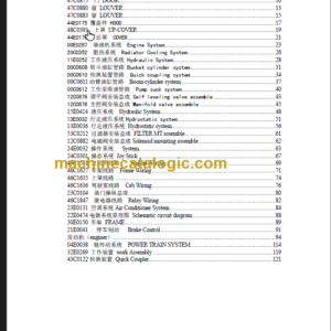 LIUGONG CLG 365-A PART LIST