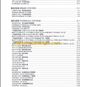 CLG2015AT PARTS CATALOG