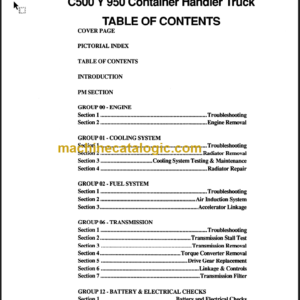 CLARK C500 Y950CH SERVICE MANUAL