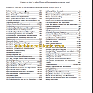 CLARK TMG 12-25 TMG13-20X EPG15-18 SERVICE MANUAL