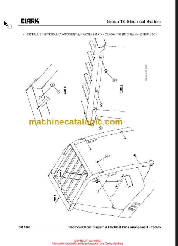 CLARK C15 18 20 D L SERVICE MANUAL