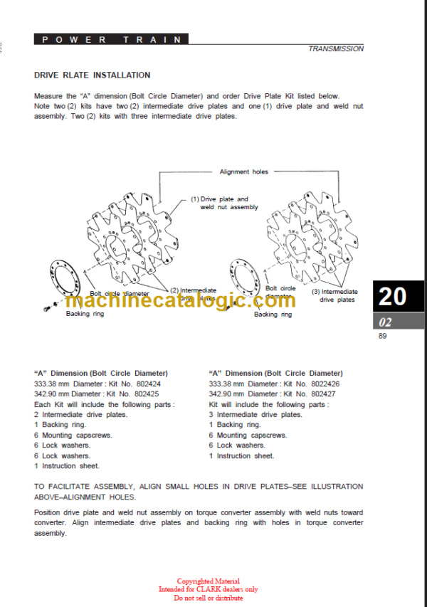 CLARK SF50 75S D L CMP 50-75SD L SERVICE MANUAL