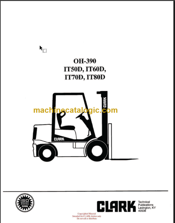 CLARK IT50 60 70 80D (OH-390) Overhaul Manual