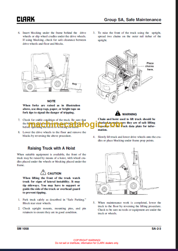 CLARK CGC40 50 55 60 70 SERVICE MANUAL