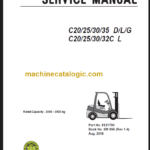 CLARK C20 25 30 35 D L G SERVICE MANUAL