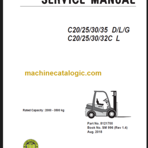 CLARK C20 25 30 35 D L G SERVICE MANUAL