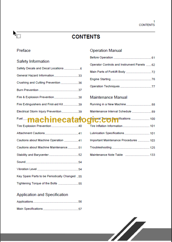 CLG 2160H OPERATION MANUAL