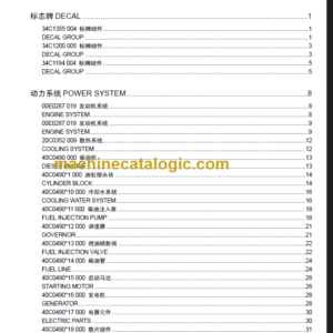 LIUGONG CLG365 A PARTS CATALOG